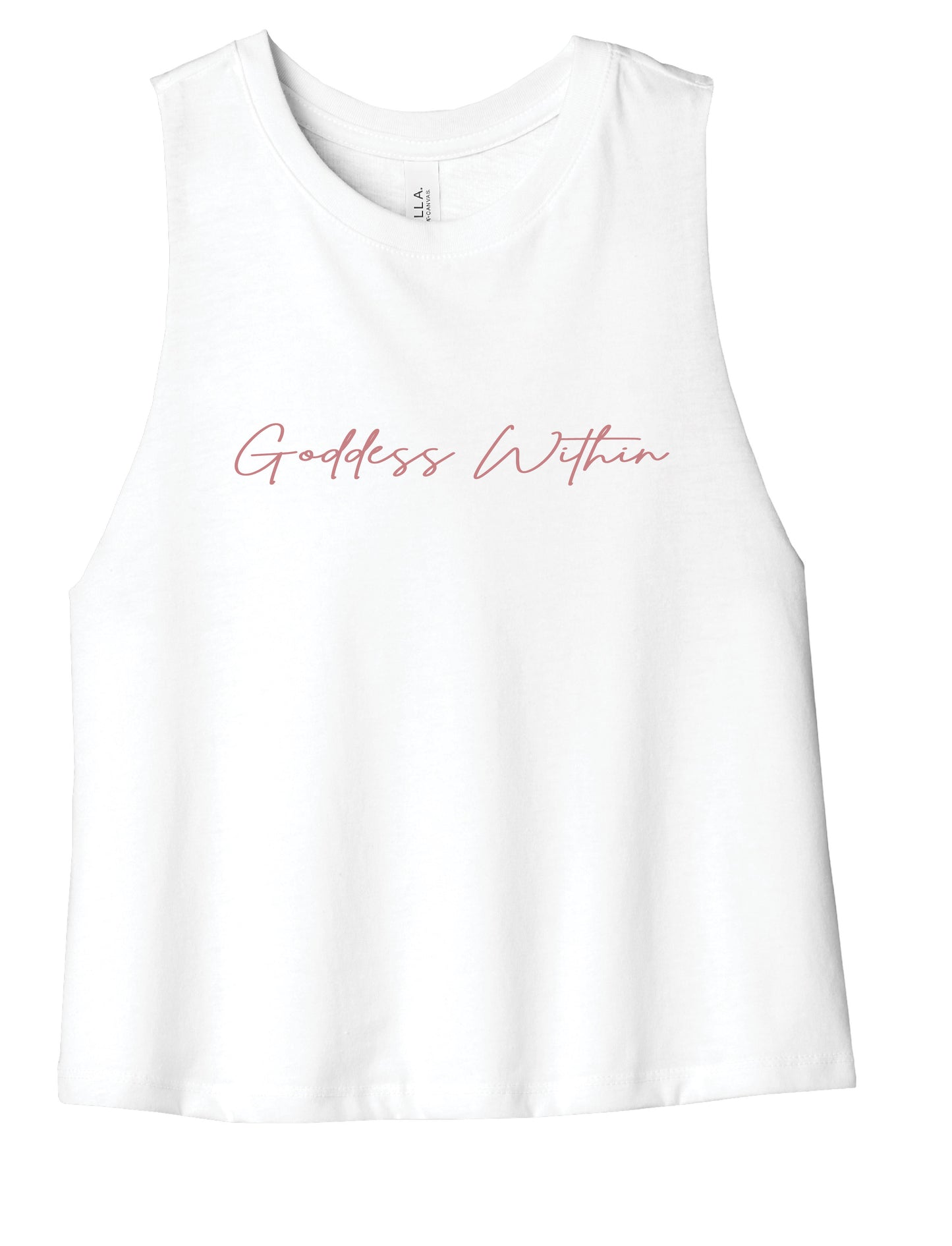 Goddess Within Cropped Racerback Tank