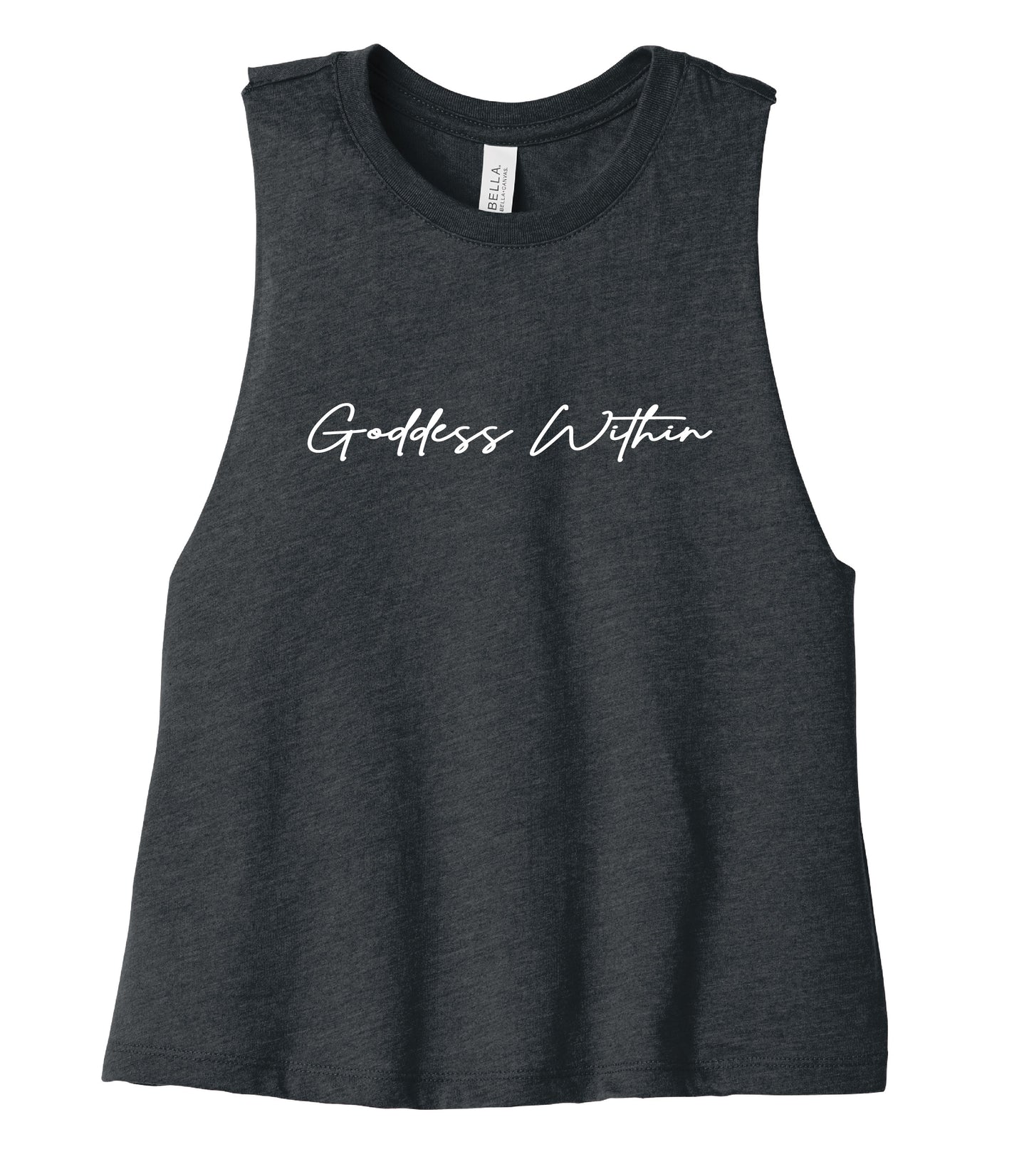 Goddess Within Cropped Racerback Tank