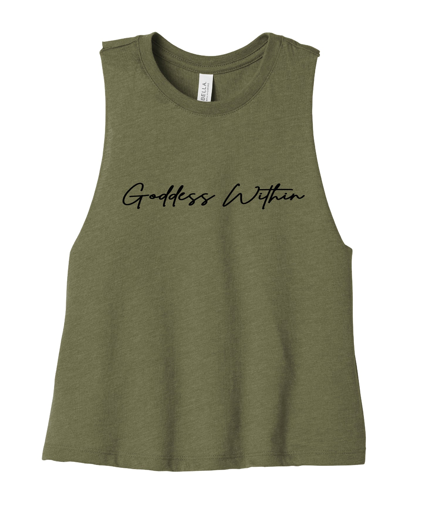 Goddess Within Cropped Racerback Tank